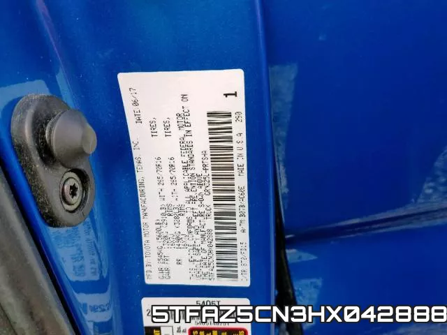 5TFAZ5CN3HX042888 фото 2