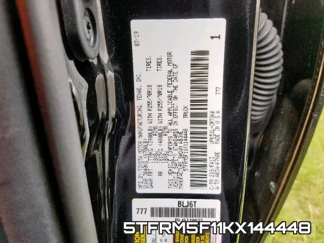 5TFRM5F11KX144448 фото 2