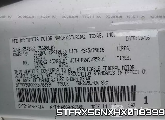 5TFRX5GNXHX078399 фото 9