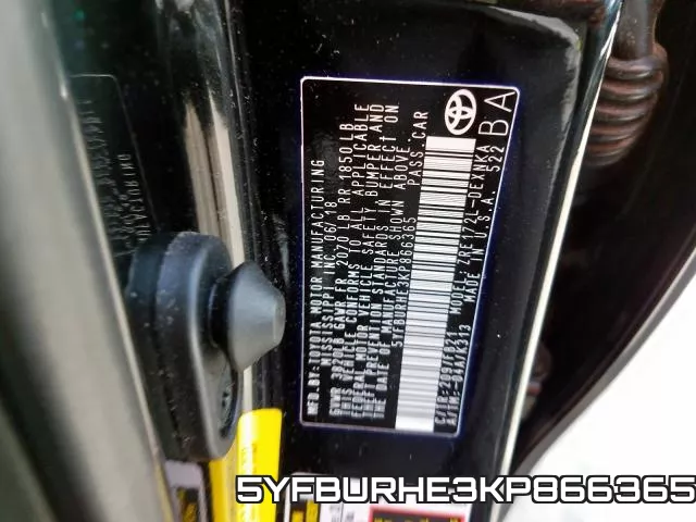 5YFBURHE3KP866365 фото 2