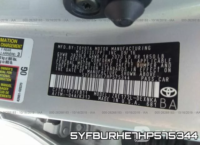 5YFBURHE7HP575344 фото 10