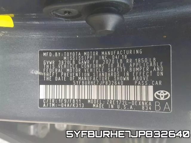 5YFBURHE7JP832640 фото 2