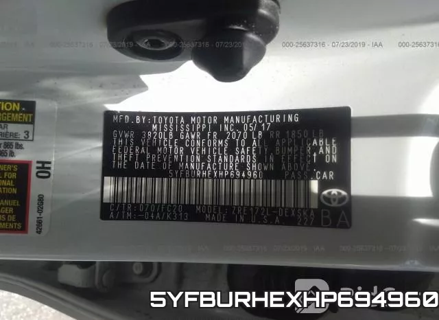 5YFBURHEXHP694960 фото 10