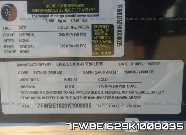 7FWBE1629K1008035 фото 10