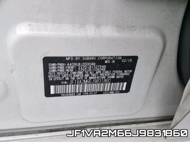 JF1VA2M66J9831860 фото 2
