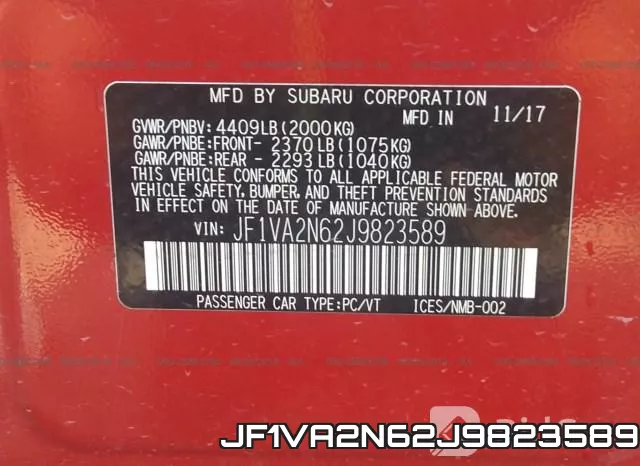 JF1VA2N62J9823589 фото 9