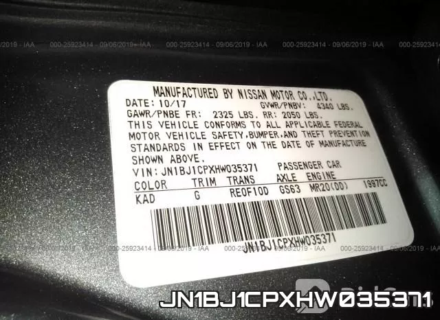 JN1BJ1CPXHW035371 фото 10