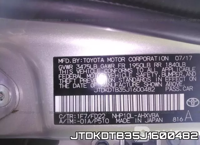 JTDKDTB35J1600482 фото 10