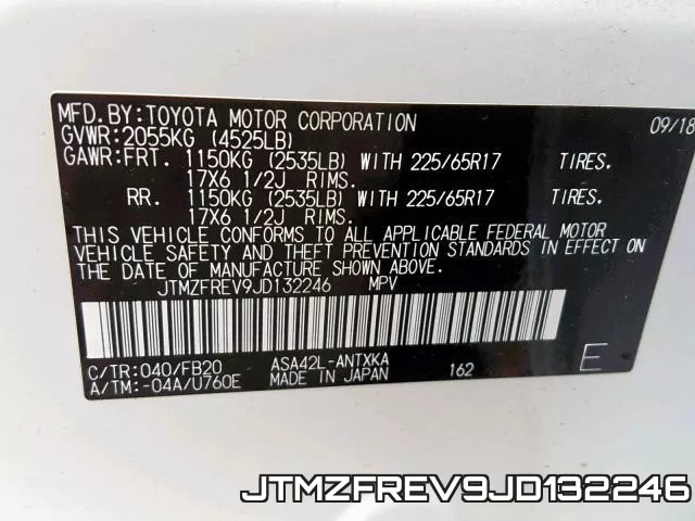 JTMZFREV9JD132246 фото 2