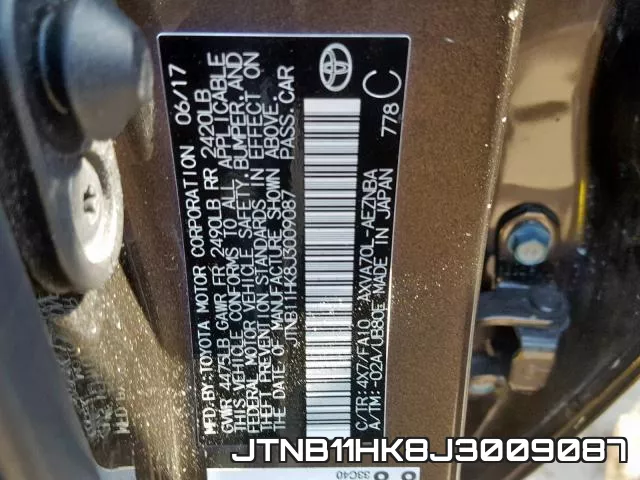 JTNB11HK8J3009087 фото 2