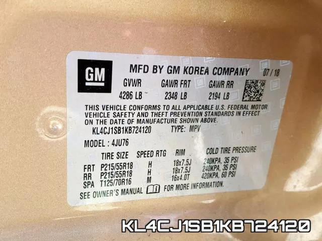 KL4CJ1SB1KB724120 фото 2