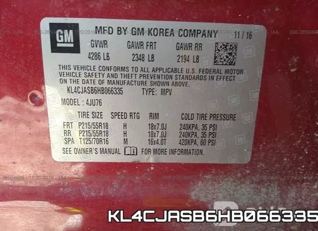 KL4CJASB6HB066335 фото 10