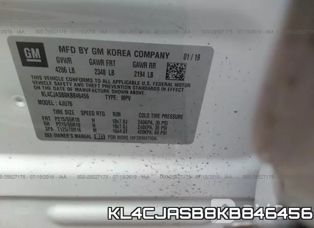 KL4CJASB8KB846456 фото 10