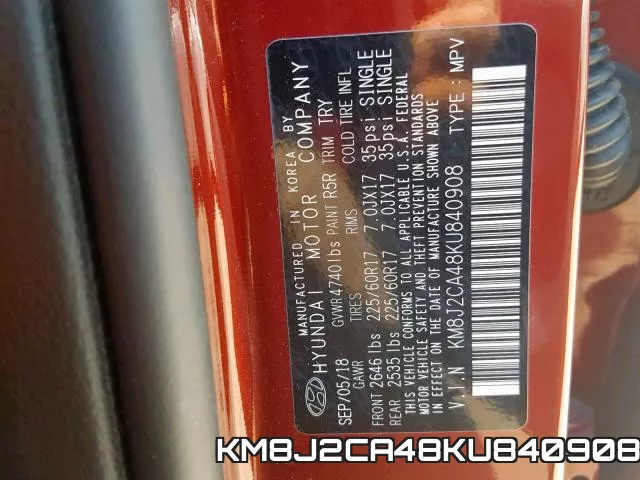 KM8J2CA48KU840908 фото 2