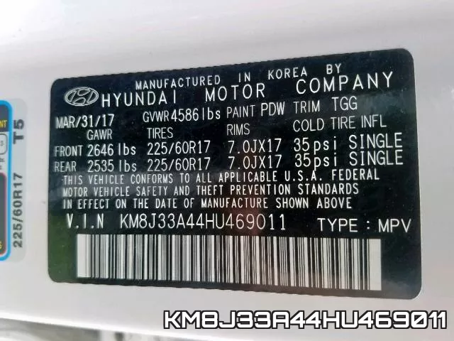 KM8J33A44HU469011 фото 2