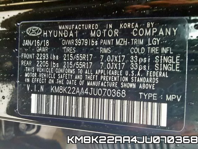 KM8K22AA4JU070368 фото 2