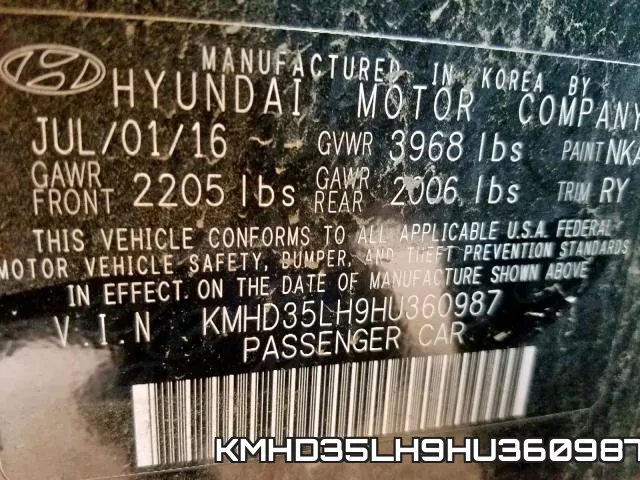 KMHD35LH9HU360987 фото 2