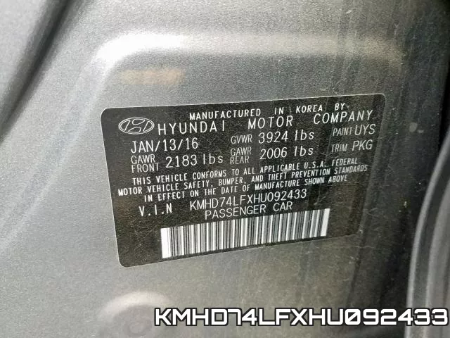 KMHD74LFXHU092433 фото 2
