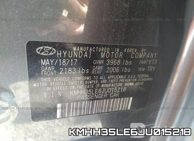 KMHH35LE6JU015218 фото 10