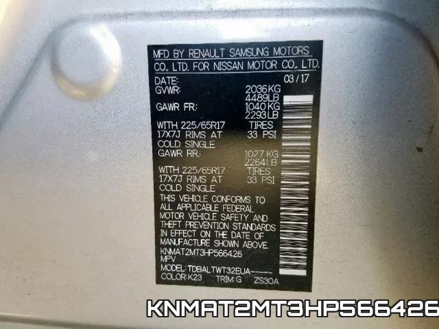 KNMAT2MT3HP566426 фото 2