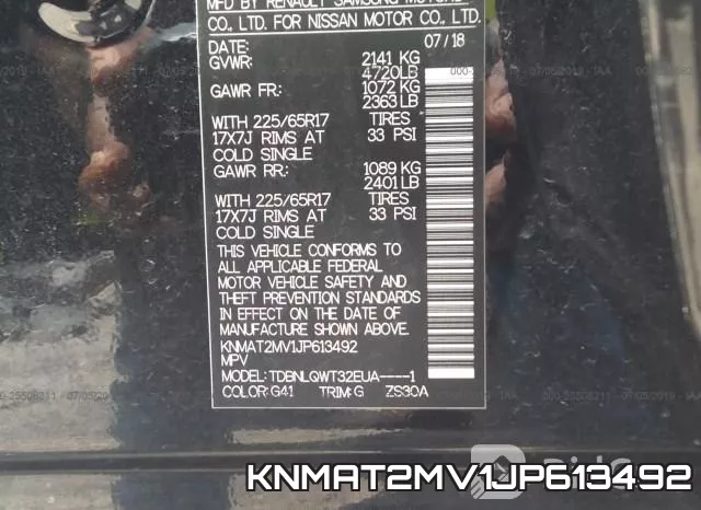 KNMAT2MV1JP613492 фото 10