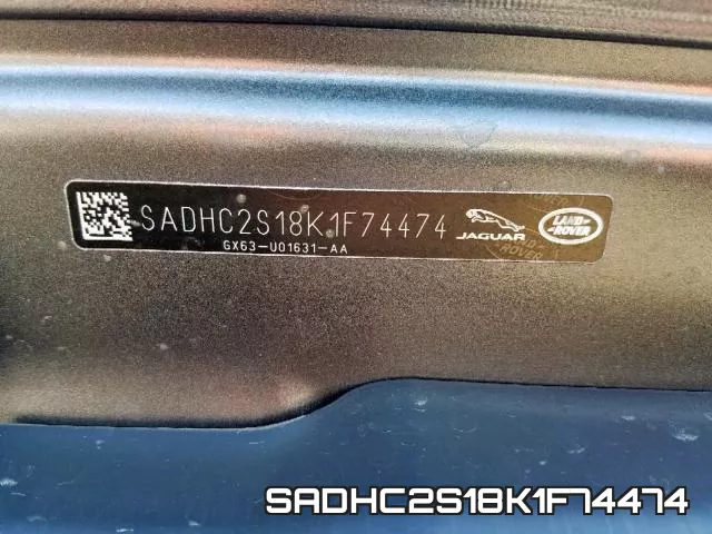 SADHC2S18K1F74474 фото 2