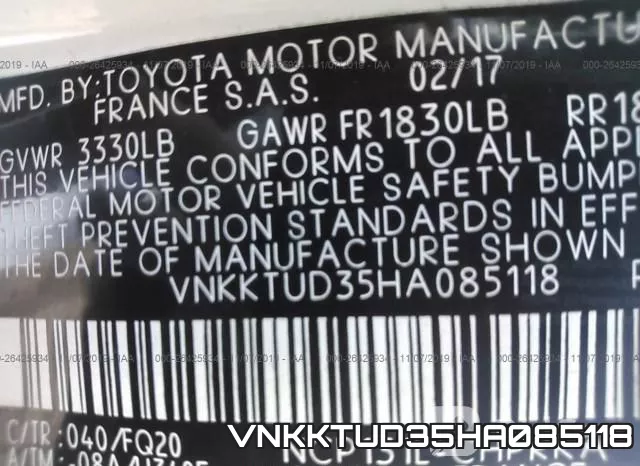 VNKKTUD35HA085118 фото 10