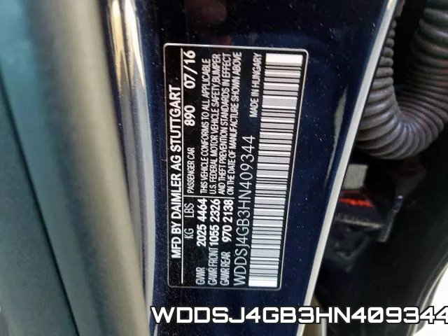 WDDSJ4GB3HN409344 фото 2