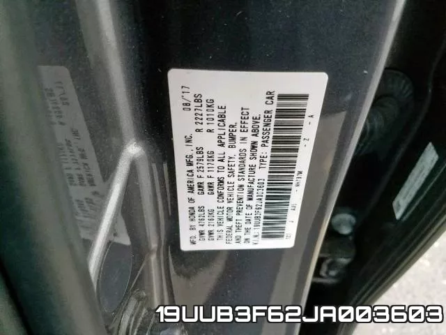 19UUB3F62JA003603 фото 2