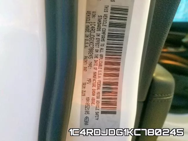 1C4RDJDG1KC780245 фото 2