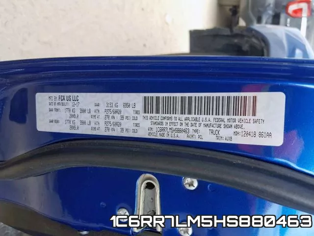 1C6RR7LM5HS880463 фото 2