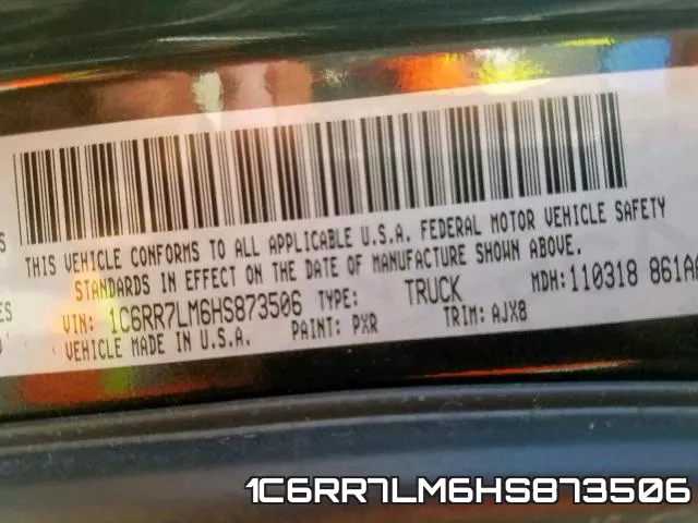 1C6RR7LM6HS873506 фото 2