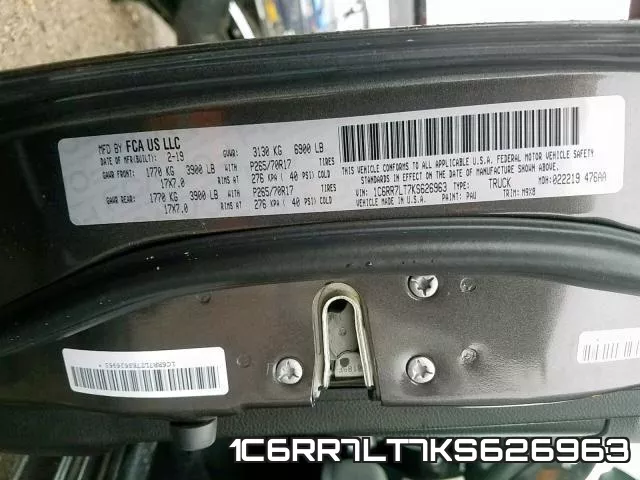 1C6RR7LT7KS626963 фото 2
