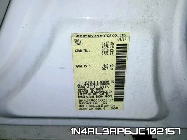 1N4AL3AP6JC102157 фото 2