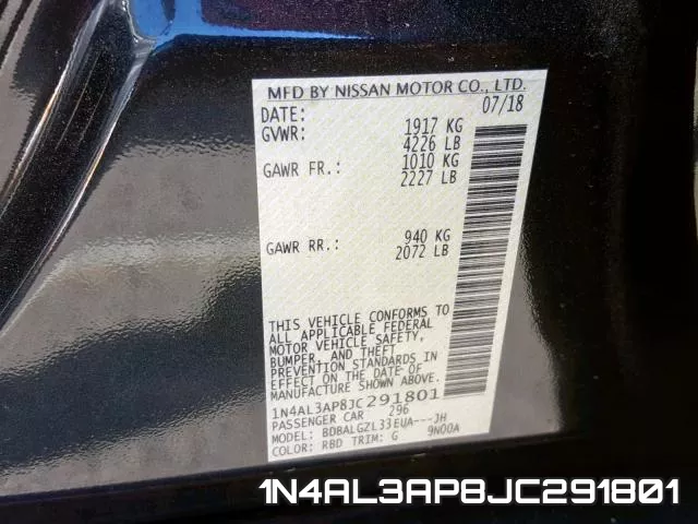 1N4AL3AP8JC291801 фото 2