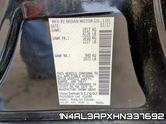 1N4AL3APXHN337692 фото 2