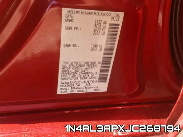 1N4AL3APXJC268794 фото 2