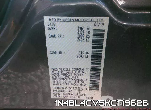 1N4BL4CV5KC179626 фото 10