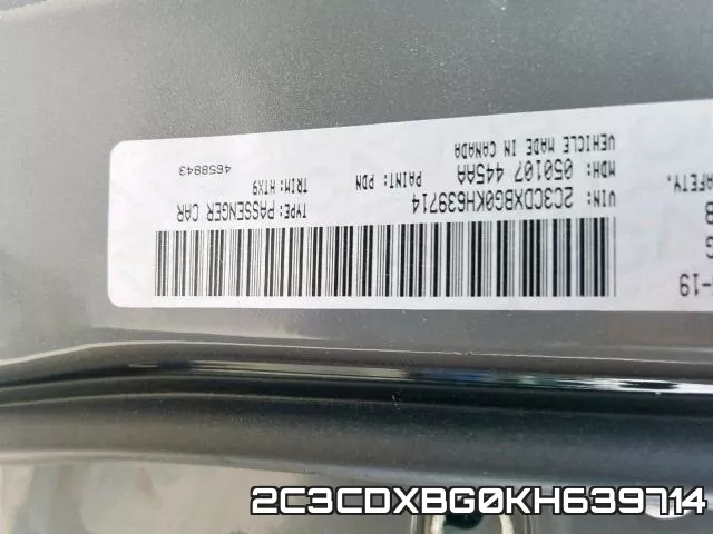 2C3CDXBG0KH639714 фото 2