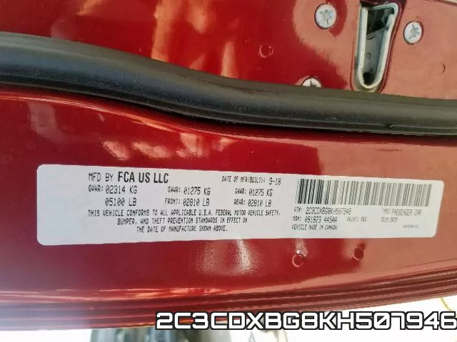 2C3CDXBG8KH507946 фото 2