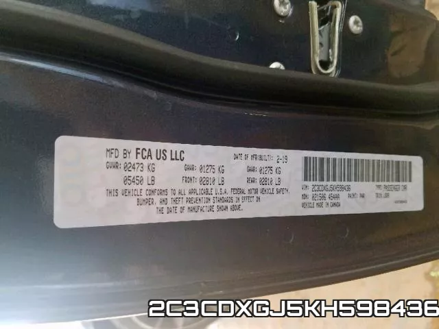 2C3CDXGJ5KH598436 фото 2