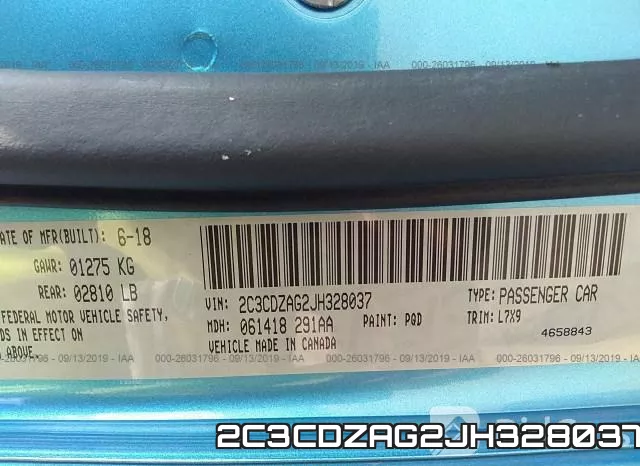 2C3CDZAG2JH328037 фото 10