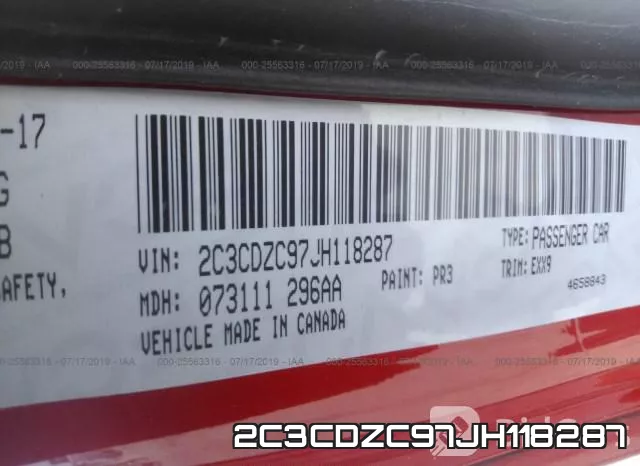 2C3CDZC97JH118287 фото 10