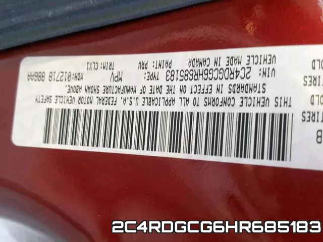 2C4RDGCG6HR685183 фото 2