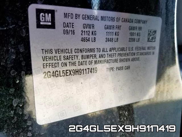 2G4GL5EX9H9117419 фото 2