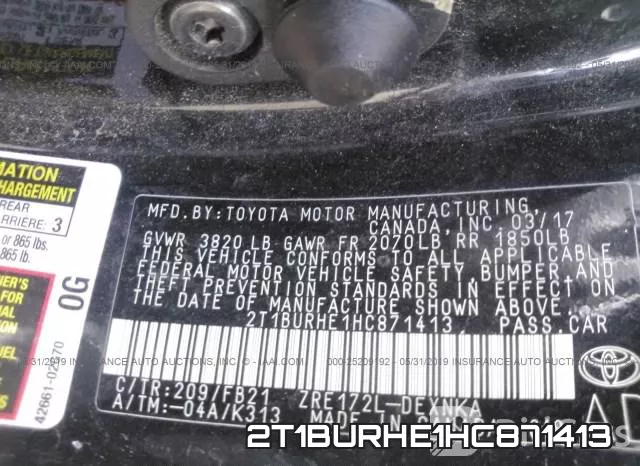 2T1BURHE1HC871413 фото 10
