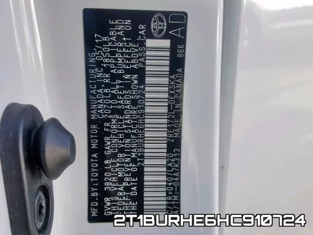 2T1BURHE6HC910724 фото 2