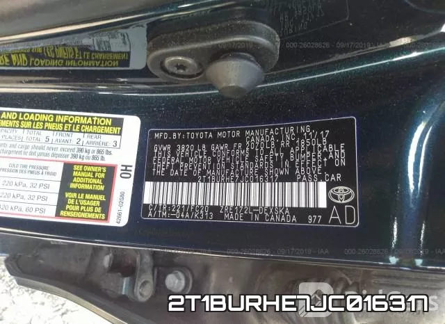 2T1BURHE7JC016317 фото 10