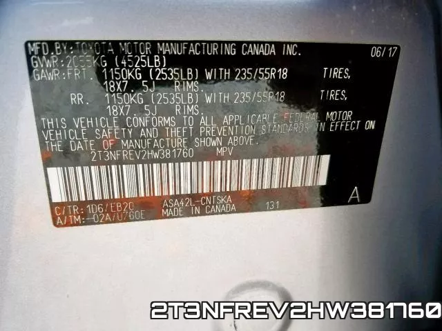2T3NFREV2HW381760 фото 2