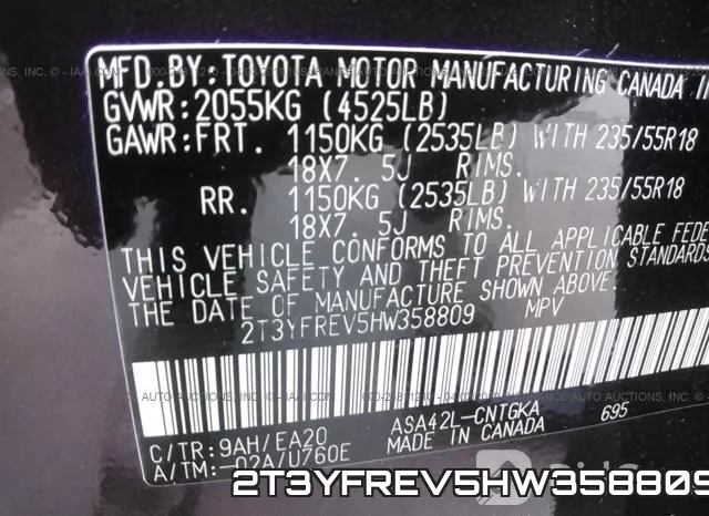 2T3YFREV5HW358809 фото 10